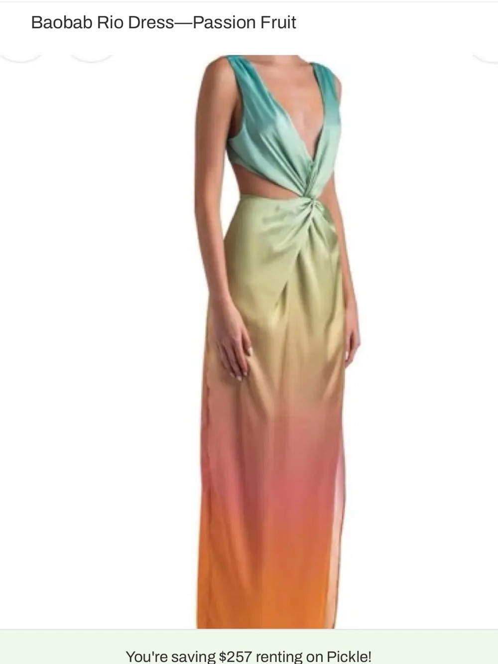 Baobab Rio Ombr Rainbow Cutout Maxi Dress SMALL
Passion Fruit - Picture 2 of 14